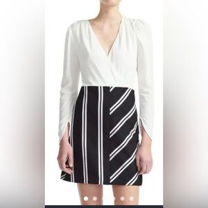 Maje "Rolim" two-tone mini dress